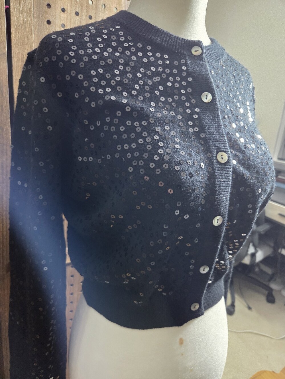 Minnie Rose Black Sweater Cardigan